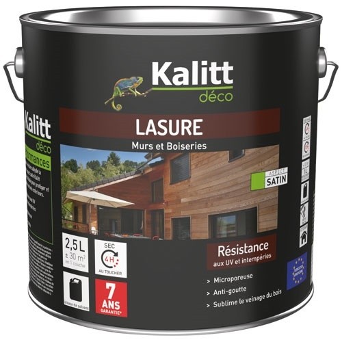 KALITT DECO Lasure bois 7 ans 2.5 L chêne clair