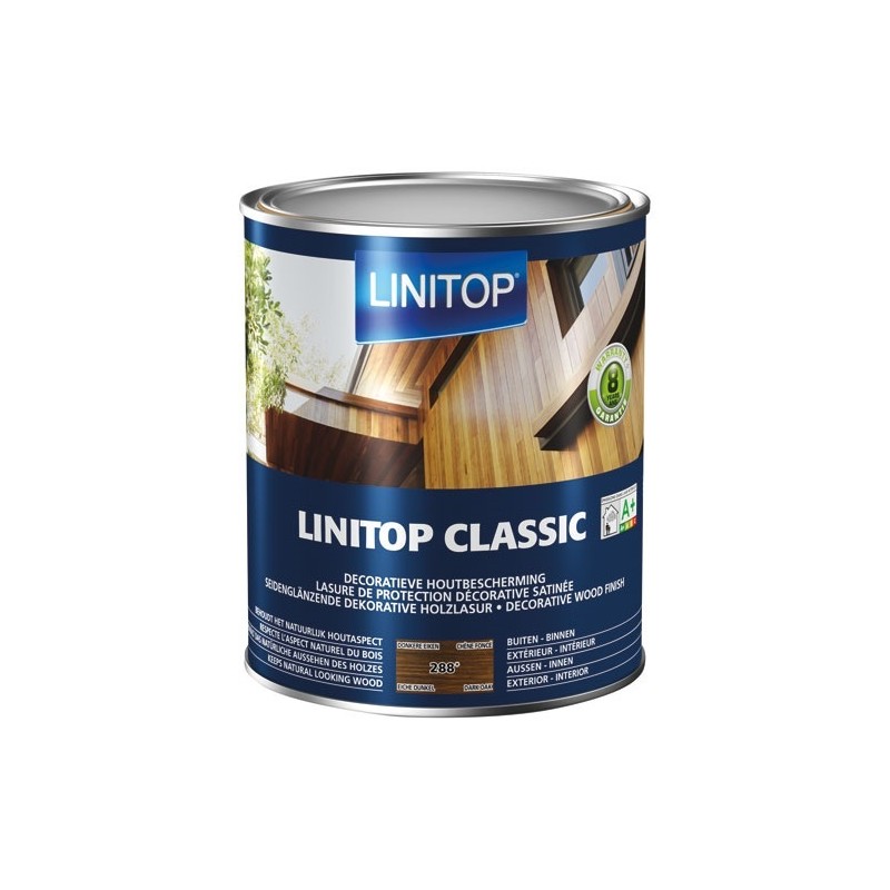 LINITOP Classic lasure satin 2.5 L chêne foncé