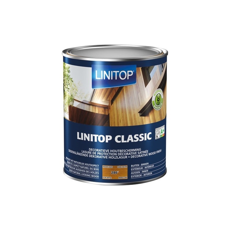 LINITOP Classic lasure satin 2.5 L chêne moyen