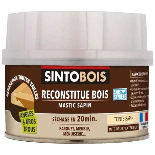 SINTOBOIS Mastic bois sapin 550 g reconstitue bois