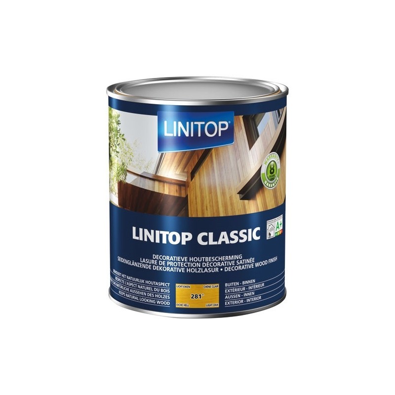 LINITOP Classic lasure satin 2.5 L chêne clair