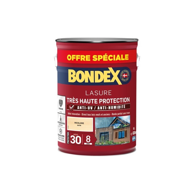 Bondex lasure ind 30 / 8 ans 6 L incolore