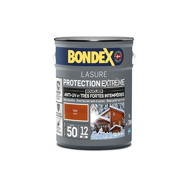 Bondex lasure ind 50 / 12 ans 5 L teck
