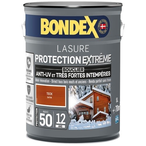 Bondex lasure ind 50 / 12 ans 5 L teck