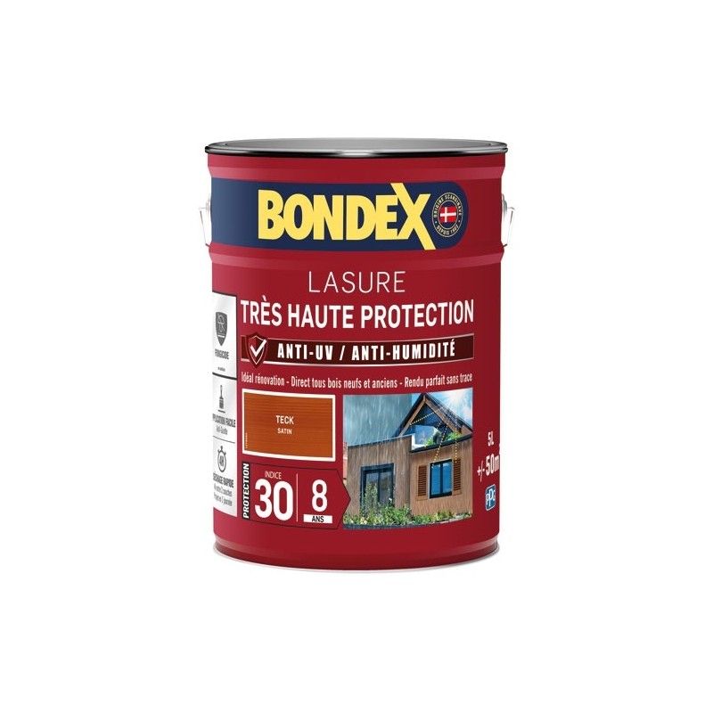 Bondex lasure ind 30 / 8 ans 5 L teck