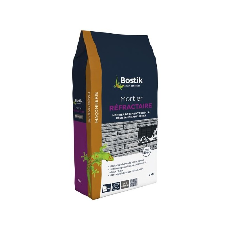 Bostik Mortier réfractaire 5kg