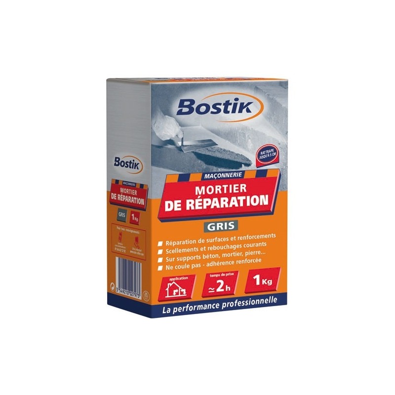 Bostik Mortier réparation - gris - 1 Kg