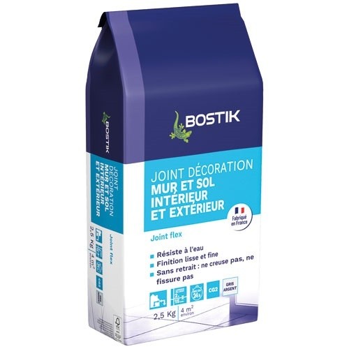 Bostik Joint decoration flex gris argent boite 2.5 kg