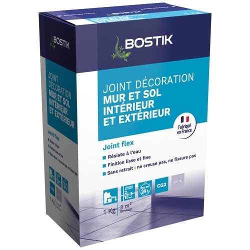 Bostik Joint de décoration flex gris boite 1 kg