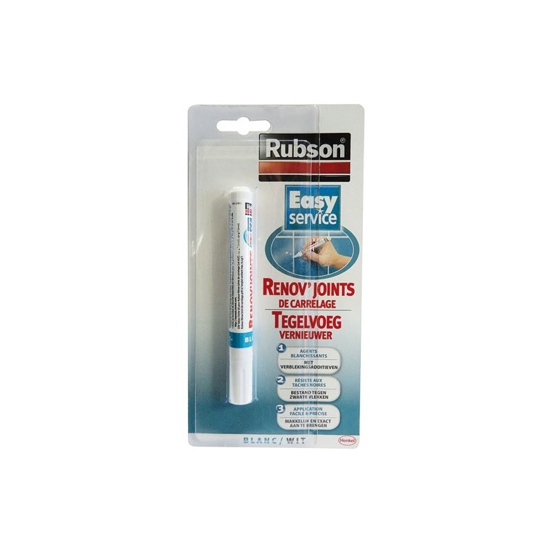 Rubson Rénov joint carrelage Easy service stylo 7ml blanc