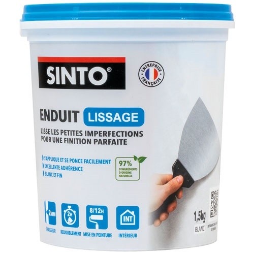 SINTO Enduit de lissage intérieur pate 15kg