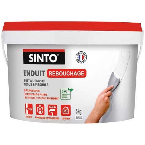 SINTO Enduit de rebouchage intérieur pâte 5kg