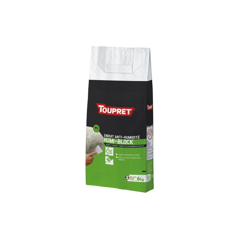 Toupret Enduit antihumidité - intérieur et extérieur - 6 Kg - blanc