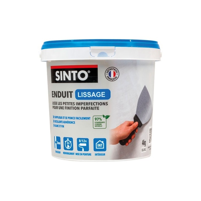 SINTO Enduit de lissage intérieur pate 4kg