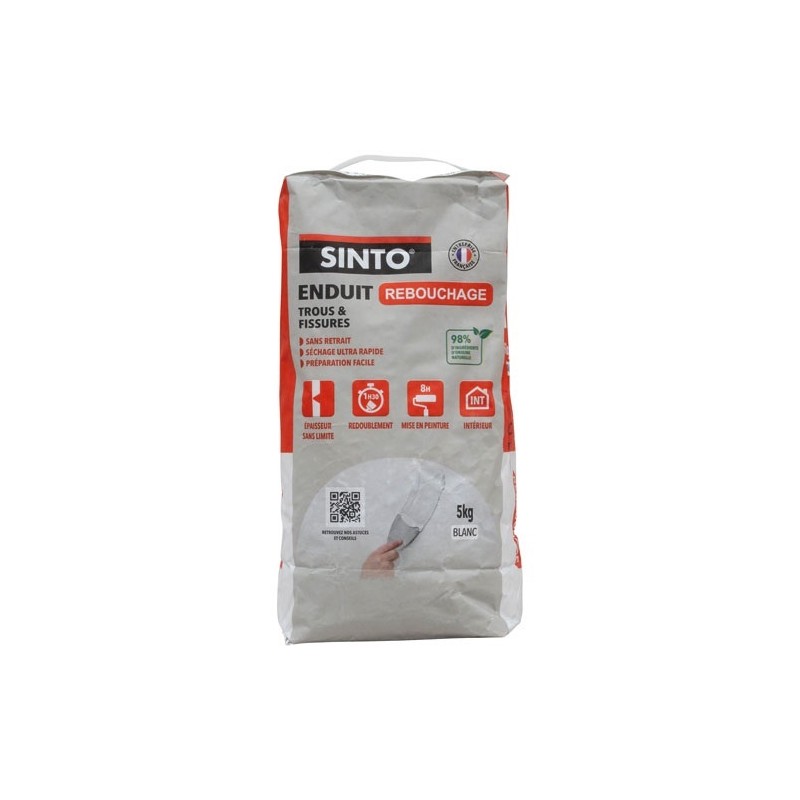 SINTO Enduit de rebouchage interieur poudre 5kg