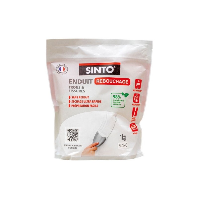 SINTO Enduit de rebouchage interieur poudre 1kg