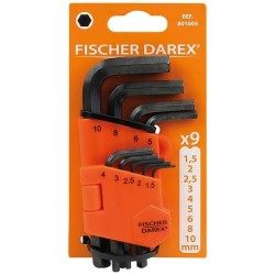Fischer Darex Cle male hexagonales x 9 avec porte outils - Image 4
