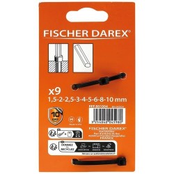 Fischer Darex Cle male hexagonales x 9 avec porte outils - Image 5