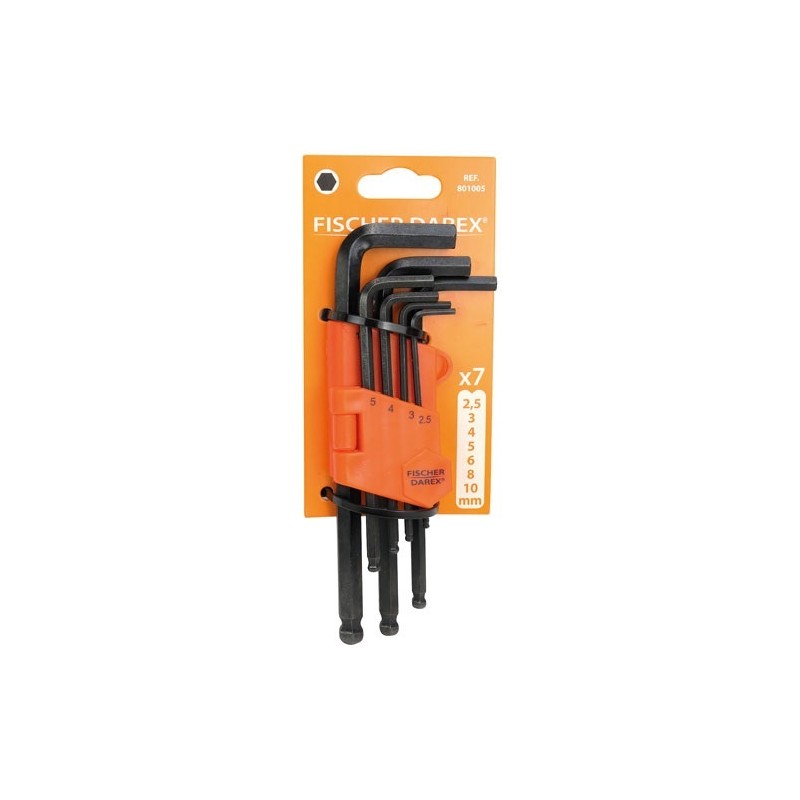 Fischer Darex Cle male hexagonale a boules avec porte outils x7