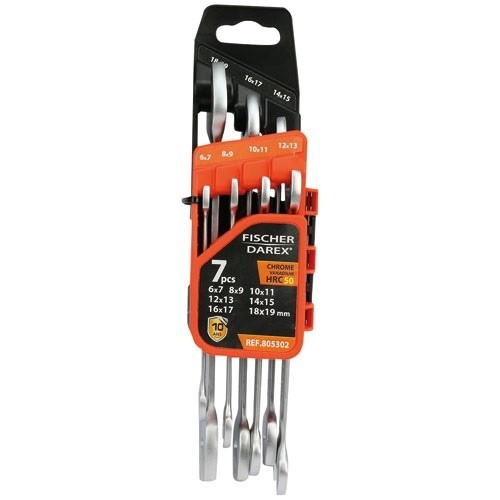 Fischer Darex Jeu 7 clés plates de 6x7 à 18x19 mm
