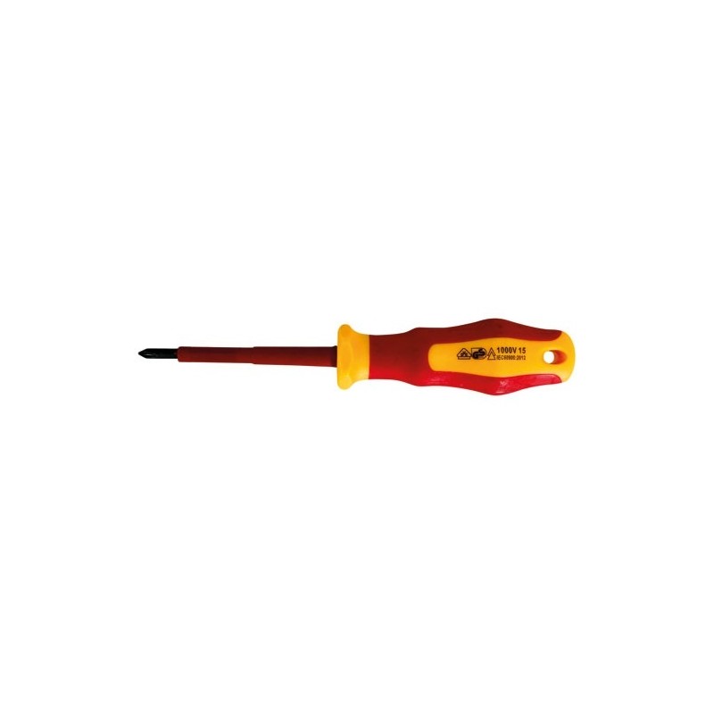 Fischer Darex Tournevis isole 1000 volts vde ph1 x 80mm x 5mm vde100v