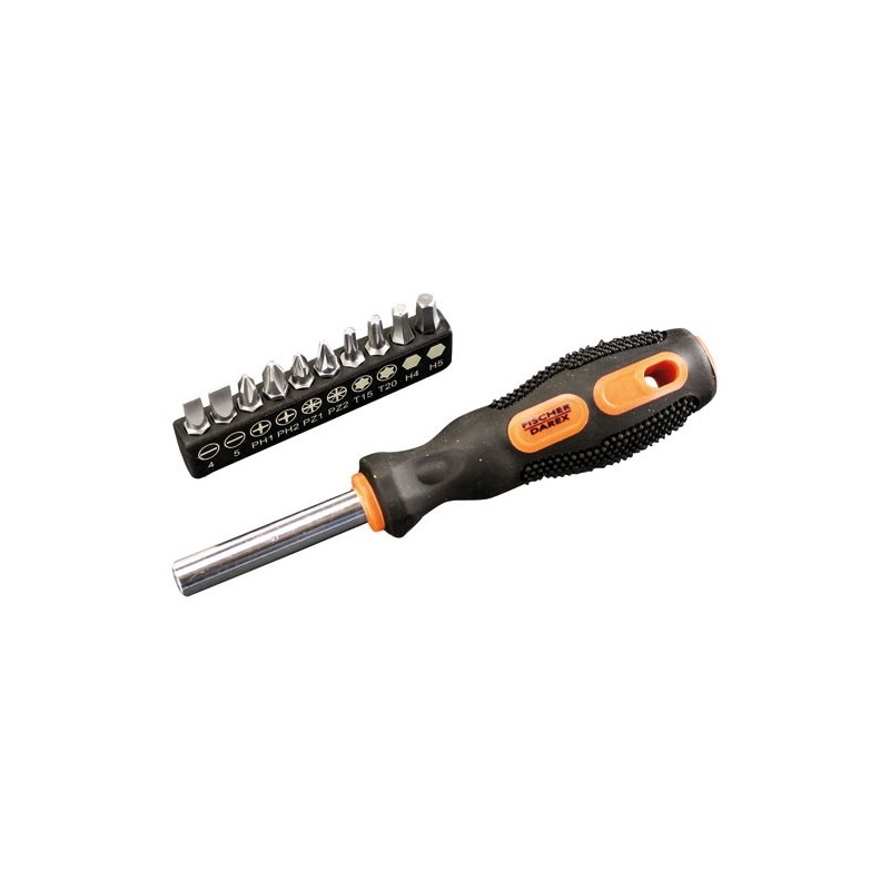 Fischer Darex Kit tournevis porte embouts +10 embouts
