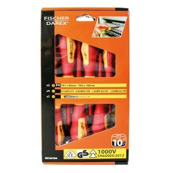 Fischer Darex Kit de 6 tournevis isolés et 1 testeur - Image 2