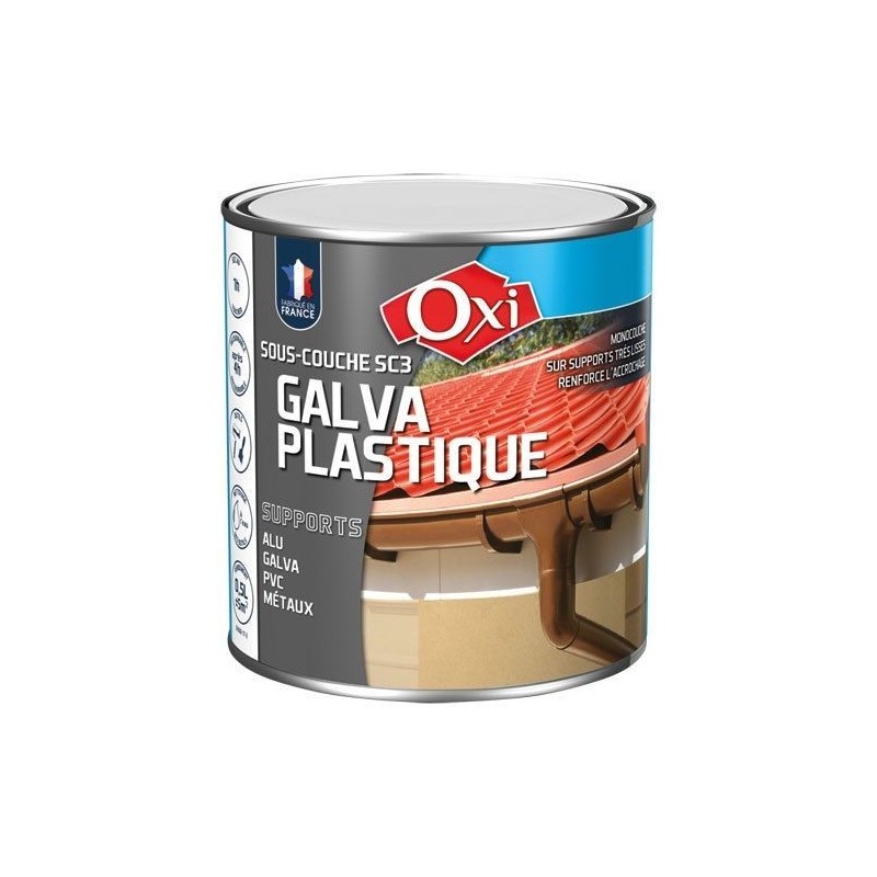 OXI Sous couche galva/plastique 500ml blanc