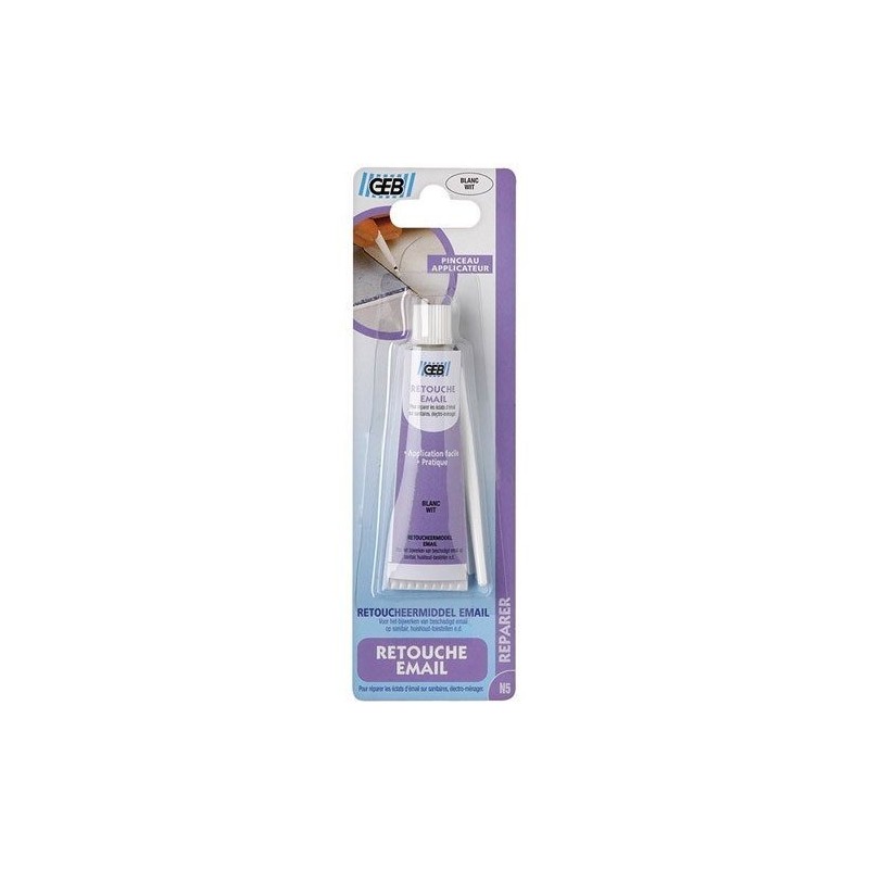 GEB Retouche émail pinceau applicateur 20ml blanc