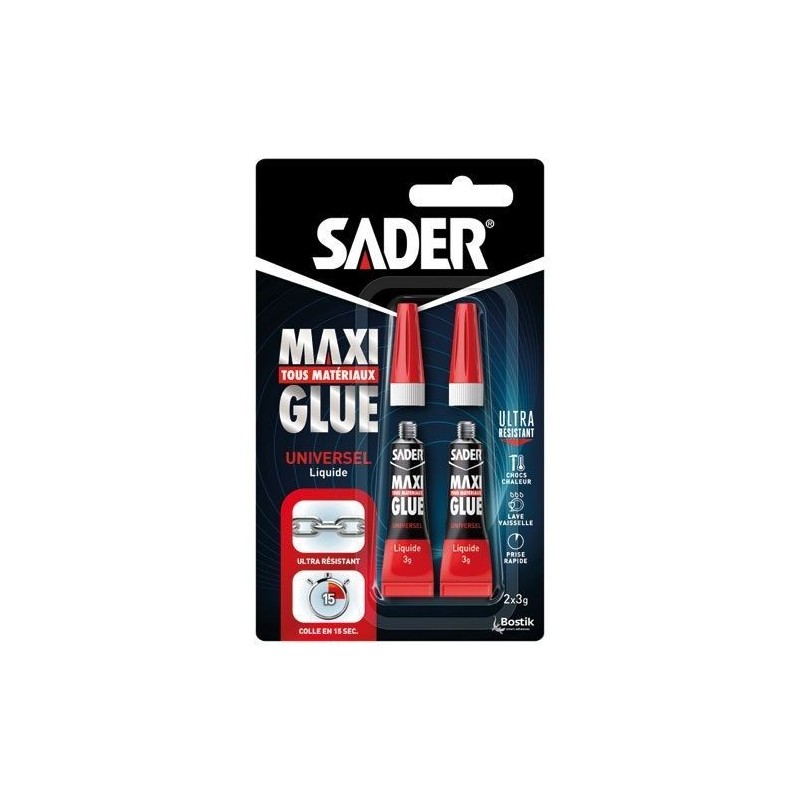 Sader Maxiglue instantanée liquide 2x3g