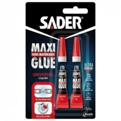 Sader Maxiglue instantanée liquide 2x3g - Image 2