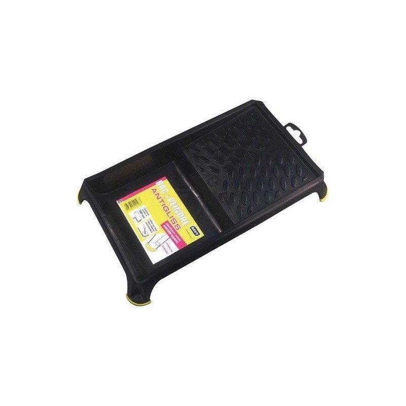 Savy Bac à peinture noir antiglisse plat pour rouleau 120mm