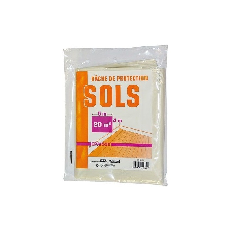 Savy bache de protection sol 4x5m epaisse savy