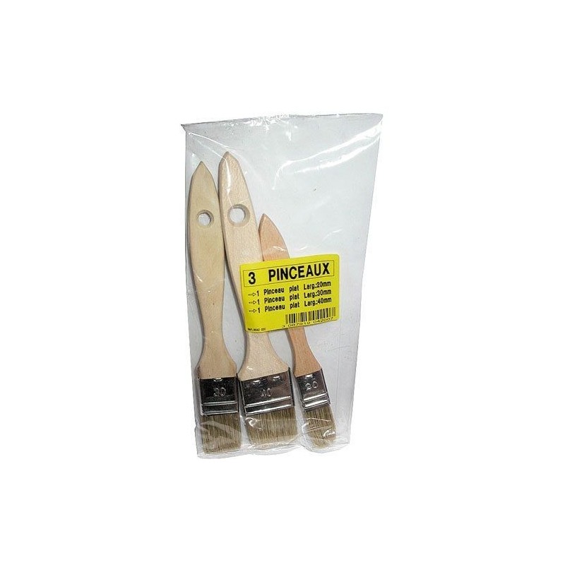 Savy Pinceau plat 000 lot de 3