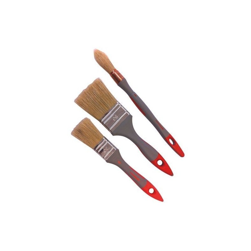 Savy Pinceau bi-matière toute peinture lot de 3 en cross
