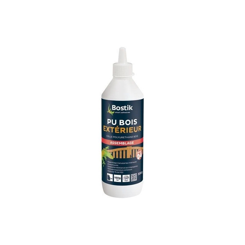 Bostik Colle bois PU extérieur biberon 500g