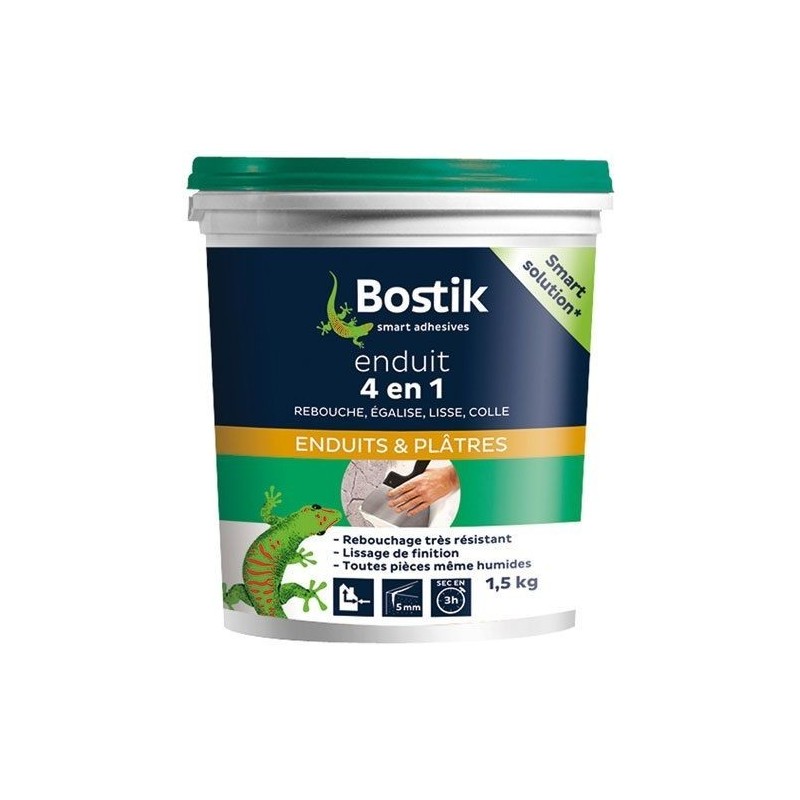 Bostik Enduit 4 en 1 multi usages pâte 1.5kg