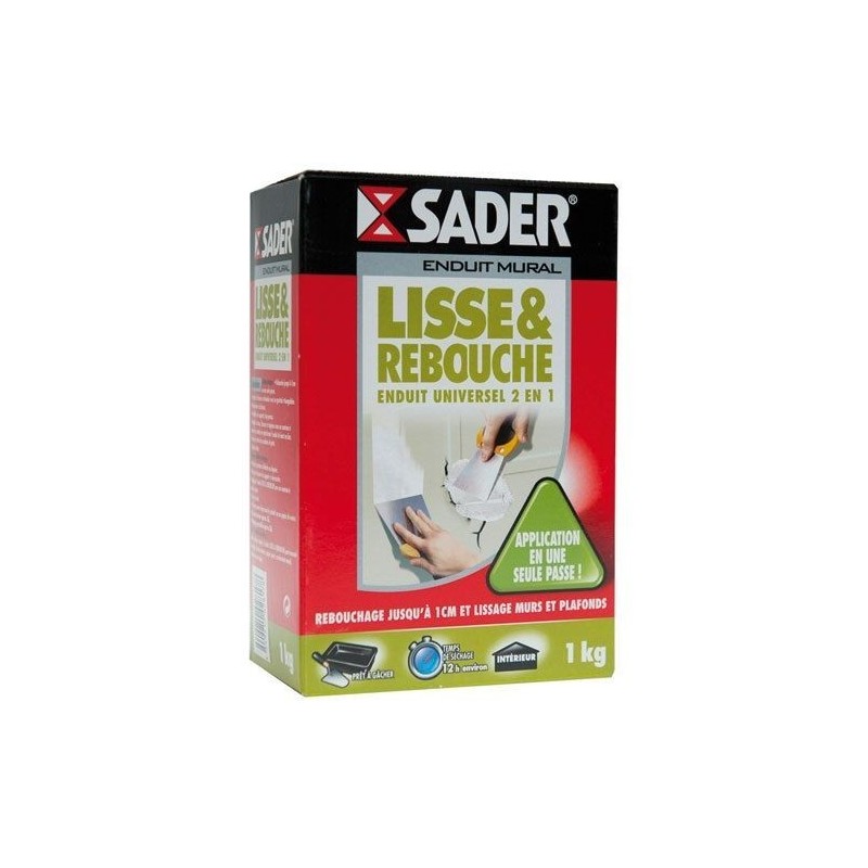 Sader Enduit général lisse et rebouche universel 1kg