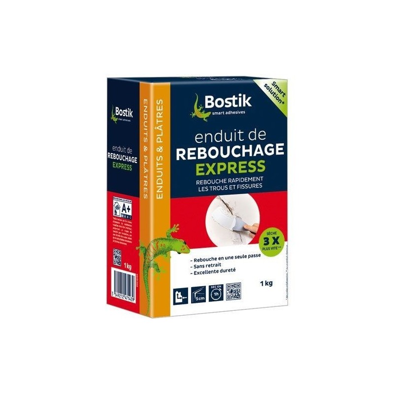 Bostik Enduit rebouchage express en poudre 1kg