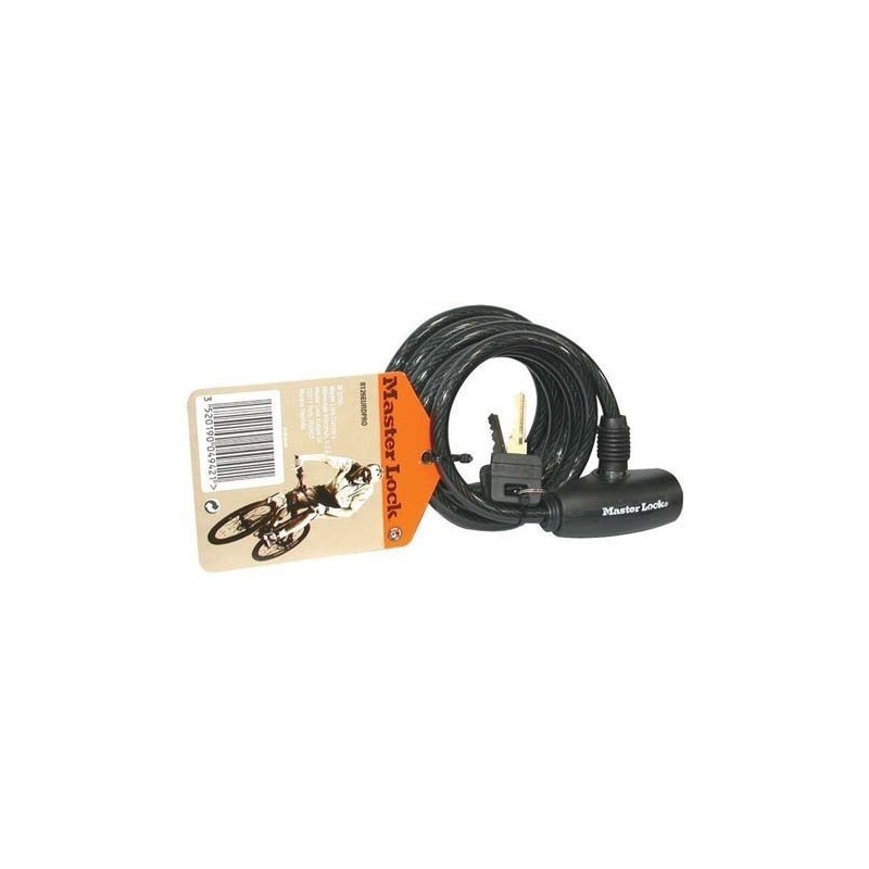 Master Lock Antivol câble 1.80m noir