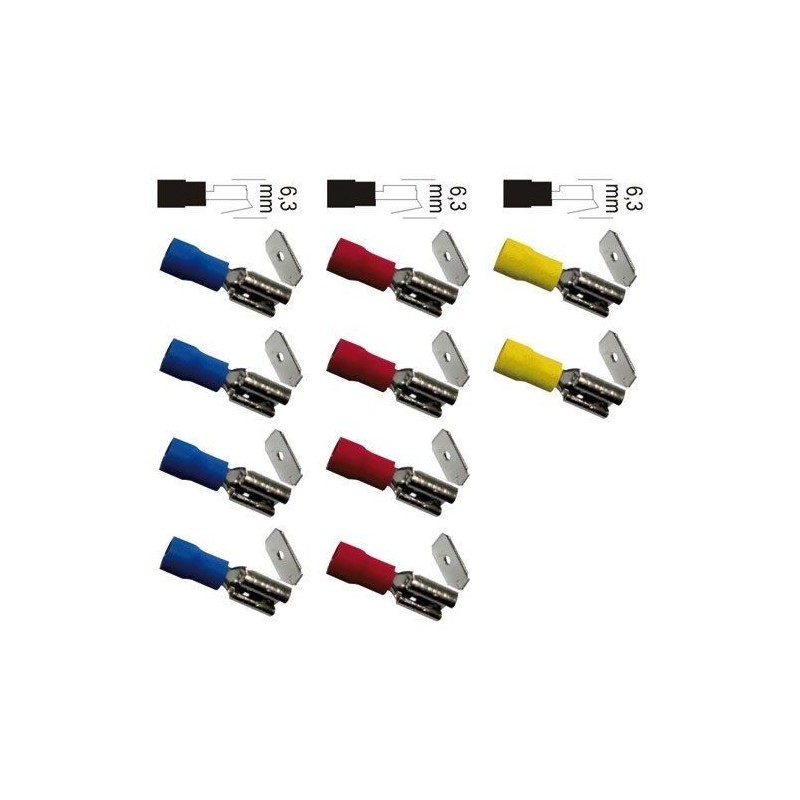 Zenitech Cosses clips mâle / femelle assorties blister de 10