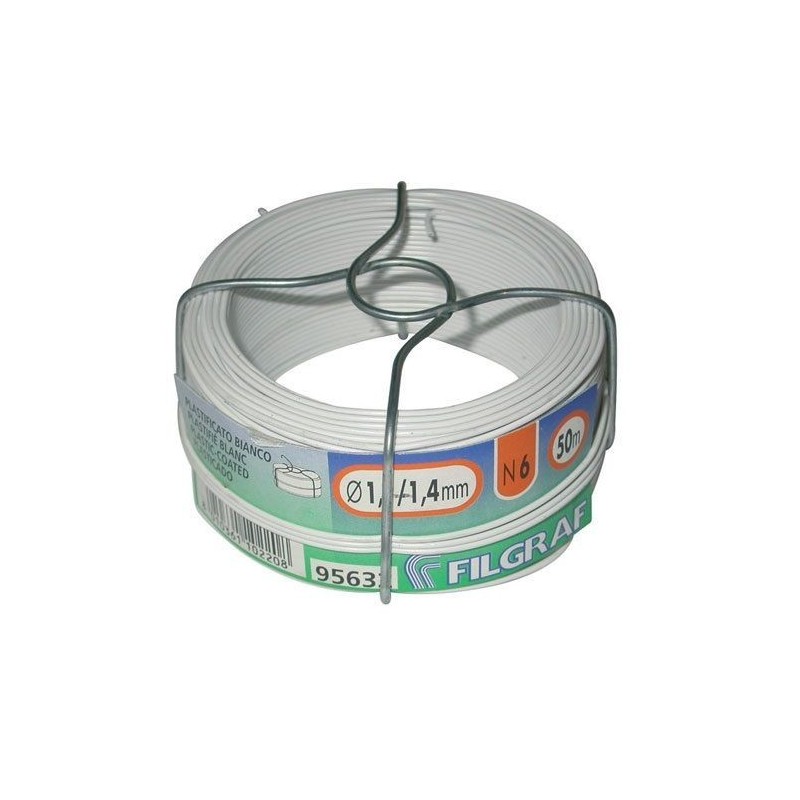 Filgraf Fil plastifié blanc Filgraf 6 bobine 50m. ø80 mm