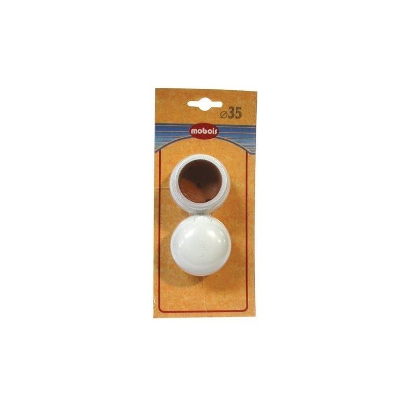 Mobois Embout anglais d.35 x2 blanc 1410cl