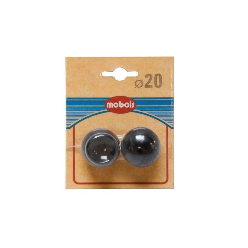 Mobois Embout boule anglais d.20x2 noyer210cn